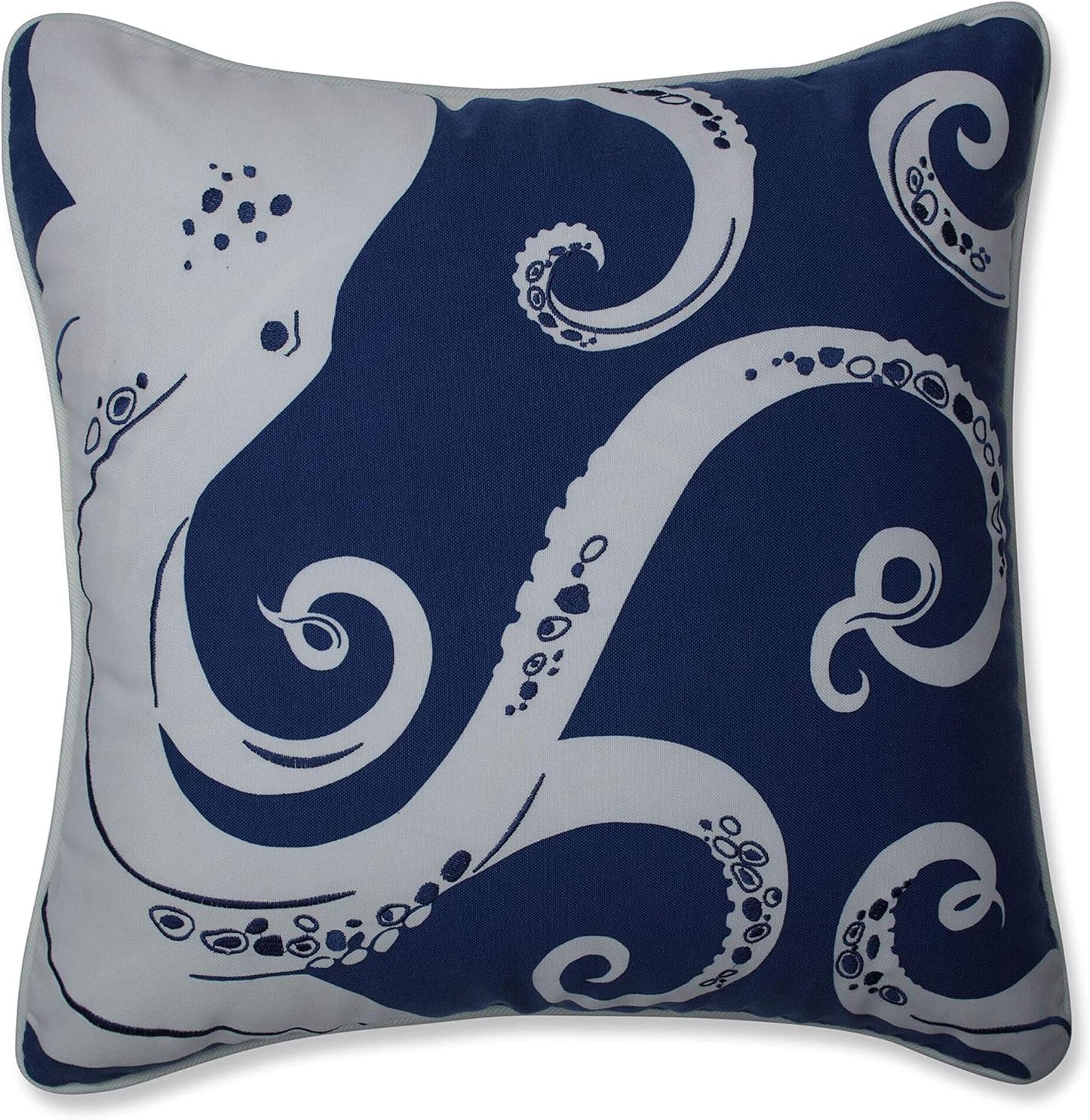 Almohada pulpo Ollie azul 18.5x18.5"