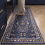 Tapete pasillo lavable antiderrap 2x6ft azul