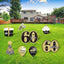 Set 8 decoraciones cumpleaños hombre cartel estacas negro