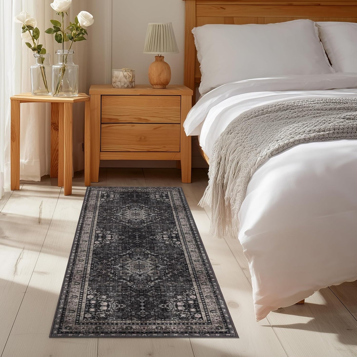 Alfombra felpa suave antideslizante plegable gris
