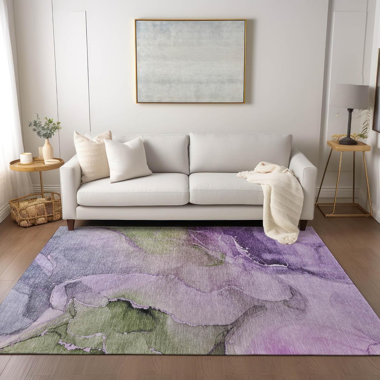 Alfombra 3x5ft resistente lavable dormitorio sala cocina