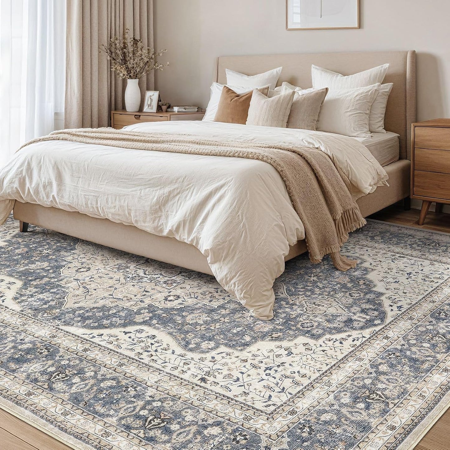 Alfombra lavable 9x12ft antiderrap sala dormitorio