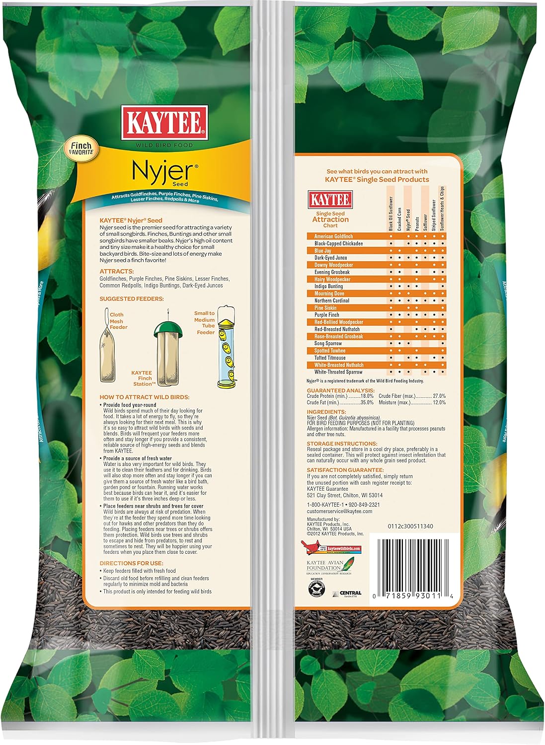 Semilla nyjer para pájaros silvestres 3lb