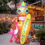 Flamenco inflable Tiki con luces LED decoración fiesta Luau