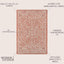 Alfombra Boho Medallion 8x10ft Rojo/Taupe Texturizado Patio