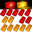 Luz separación incandescente 12V para caravana pack 14