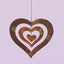 Corazón giratorio triple llama 9x9.5"