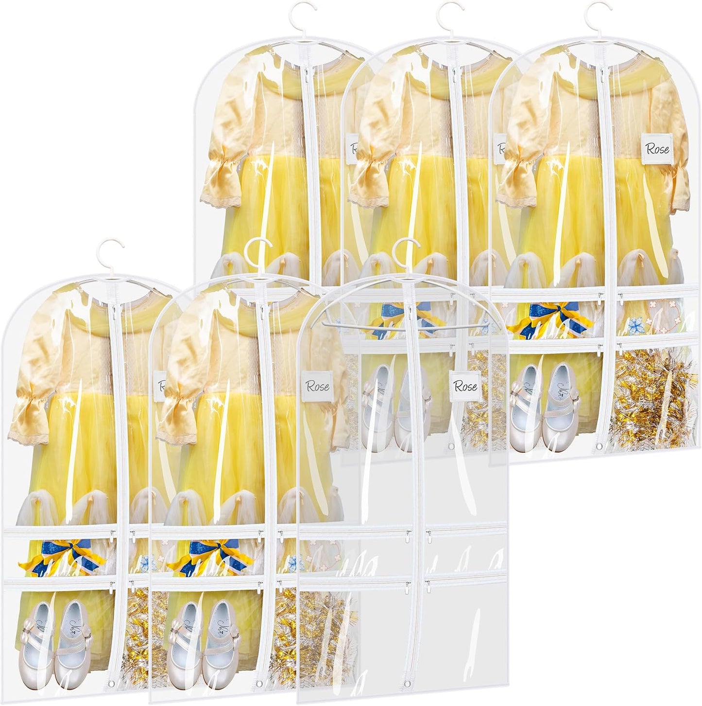 6 Pzas Bolsas Transparentes 40" con Bolsillos