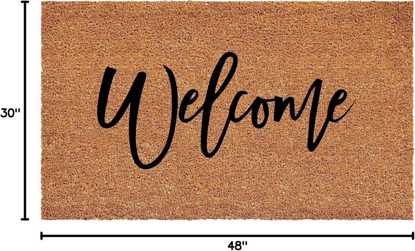 Felpudo 30x48pulg con texto Welcome en cursiva