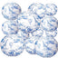 12 Linternas Papel Safari Azul 10pulg Decoración Fiesta