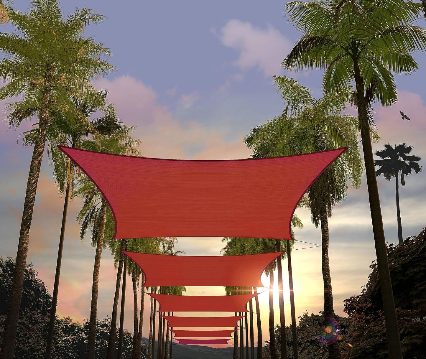 Toldo cuadrado 10x10ft tela malla AGSLR 95% UV bloqueo
