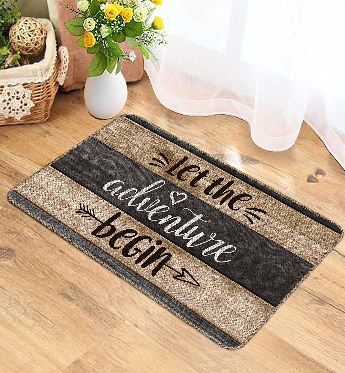 Tapete puerta caravana decoración cabaña 30x17"
