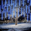 Luces LED lluvia de meteoros 11.8" 24 tubos navidad