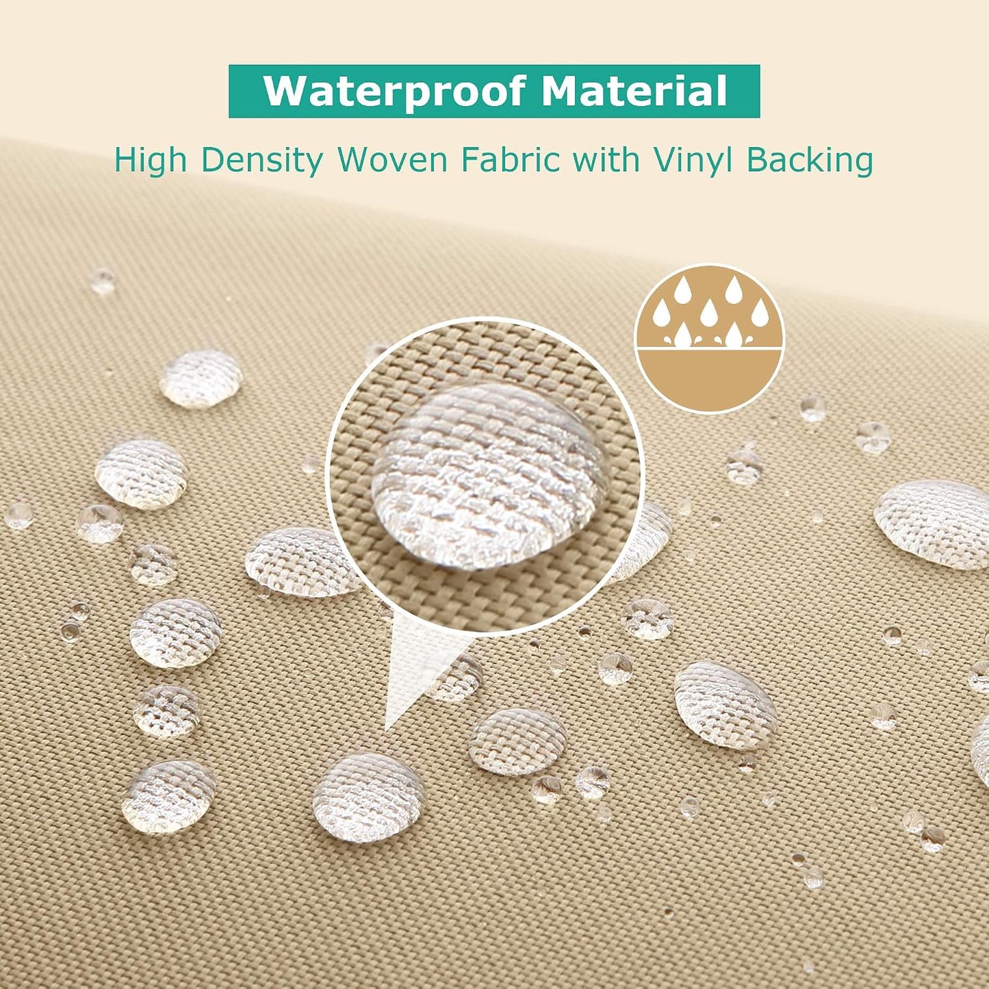 Funda sofá patio impermeable 80x39x32pulg