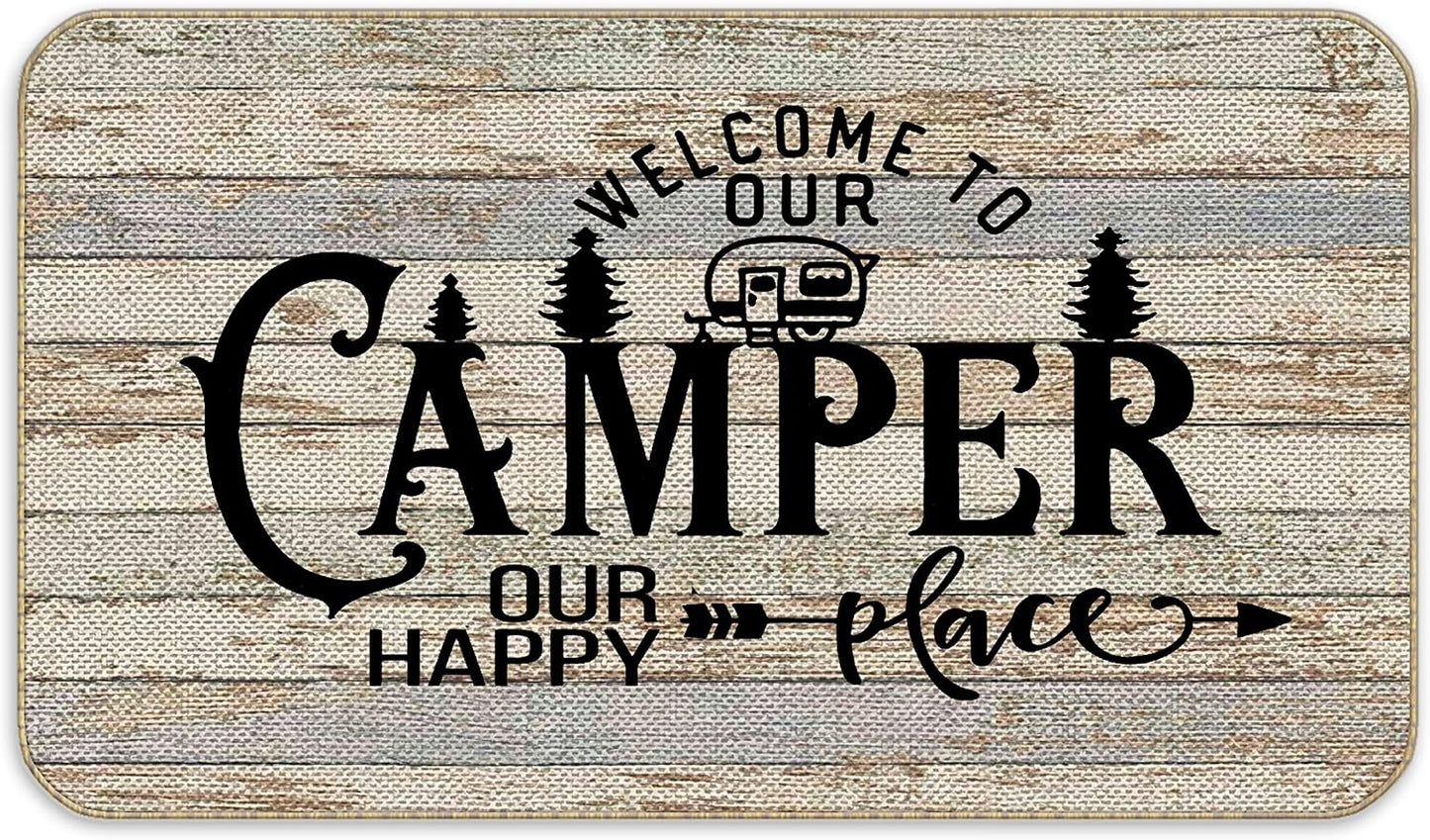 Alfombra RV 17x30 Camper Welcome to Our Happy Place