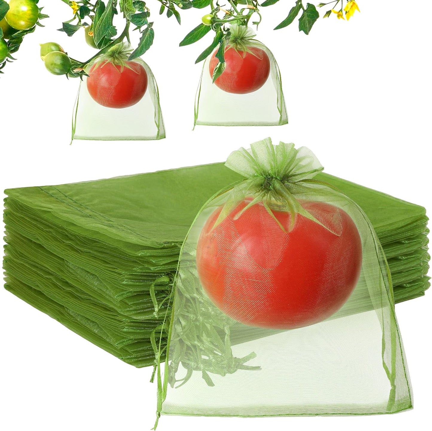 70 bolsas red protectoras para frutas 6x8pulg