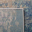 Alfombra cuadrada 3ft diseño bohemio azul gris sala