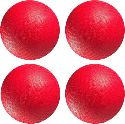 12 Pelotas Kickball Hinchables Goma Roja 8.5pulg