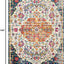 Alfombra área 9x12ft diseño bohemio marfil naranja