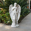 Estatua ángel arte jardín 79cm gris claro