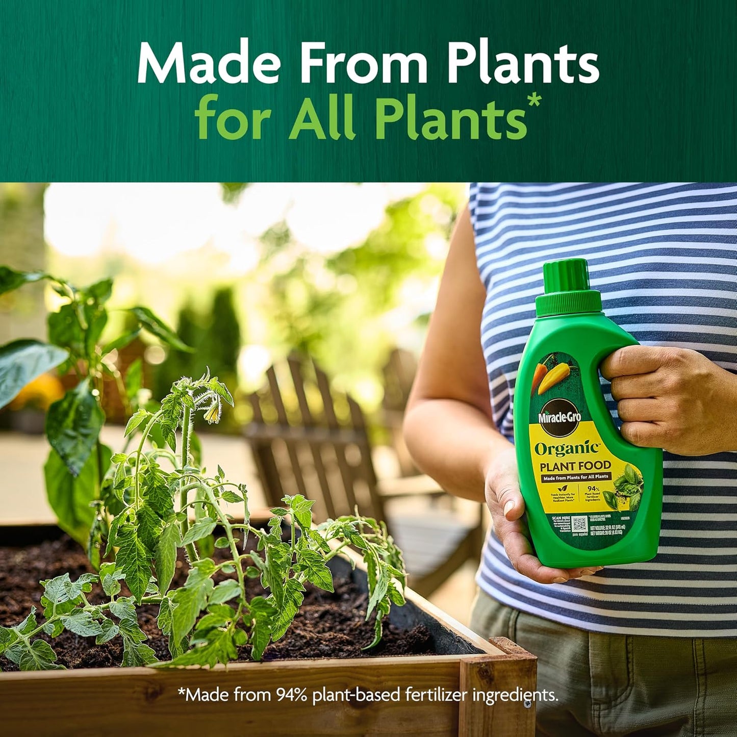 Alimento orgánico para plantas interior exterior 32oz pack 2