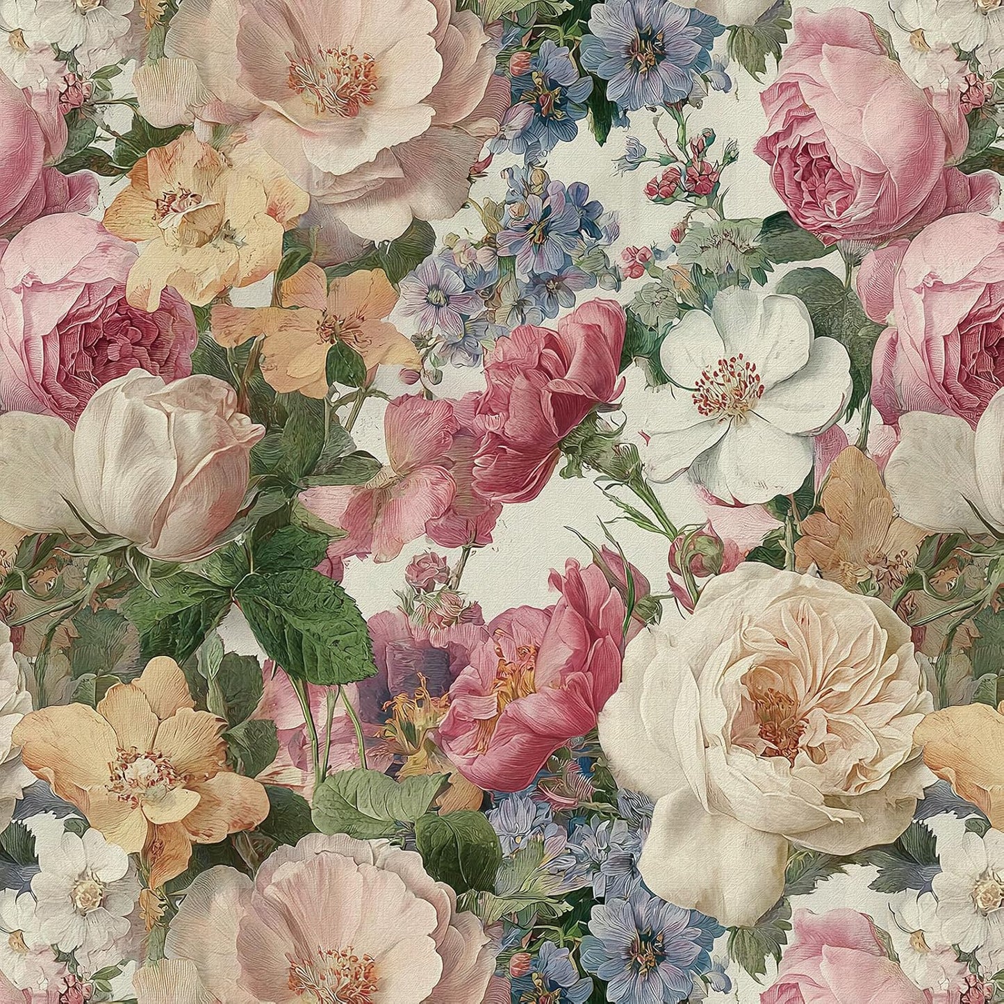 Papel tapiz floral vintage autoadhesivo extraíble 16.9x196.8pulg