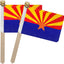 Bandera Arizona en palo madera 5x8 pulg 12 pzas