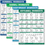 4 Tablas Laminadas 18x24pulg con Mancuernas y Pesas Rusas