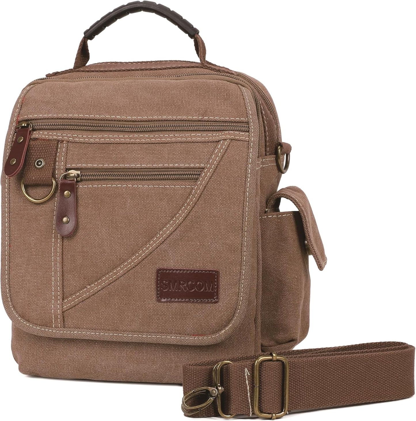 Bolso bandolera pequeño lona para hombre correa desmontable