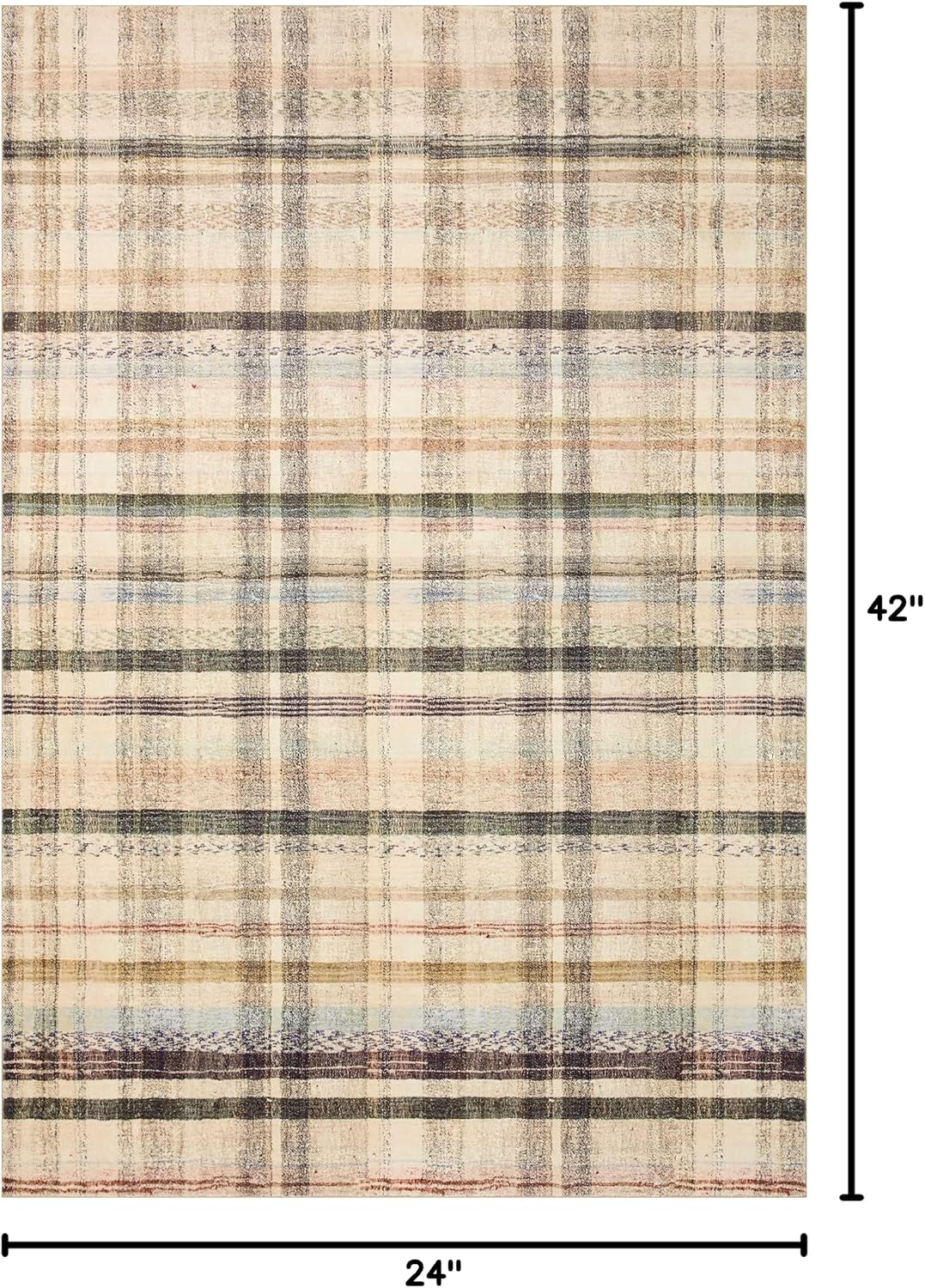Alfombra decorativa 2x4 marfil/white moderna plush