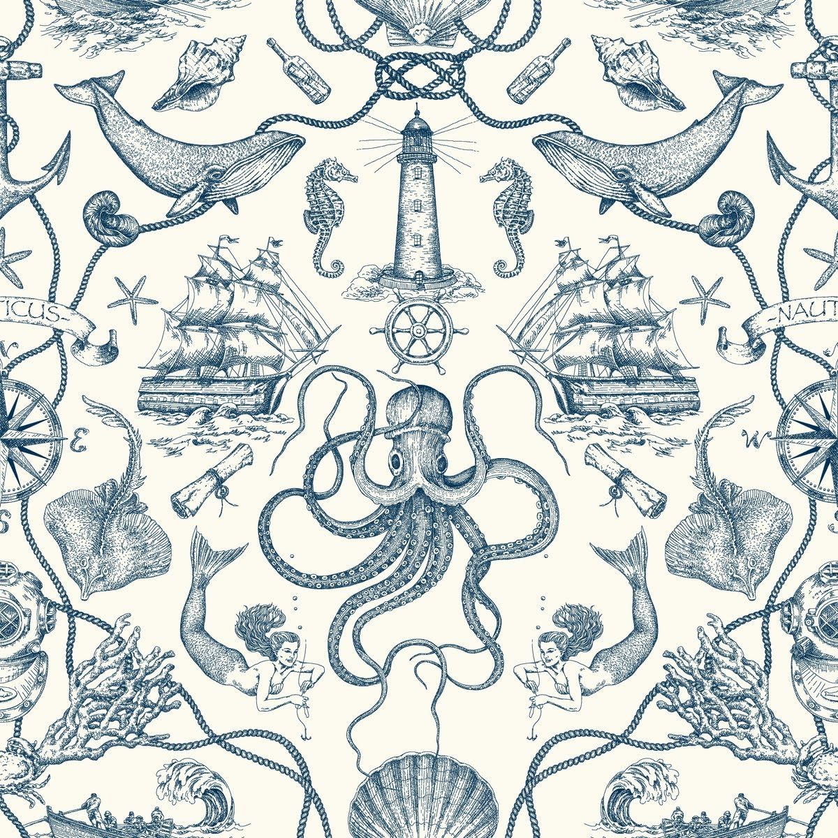 Papel pintado Deep Sea Azul HO3361