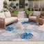 Alfombra exterior lavable 8x10ft gris y azul CBN831F