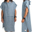 Poncho surf rayas azul marino para hombre 100% algodón turco
