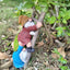 Escalera de escalada con gnomos y caras de árbol para jardín