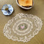 2 Manteles Encaje Francés Bordado 12x16pulg Camello