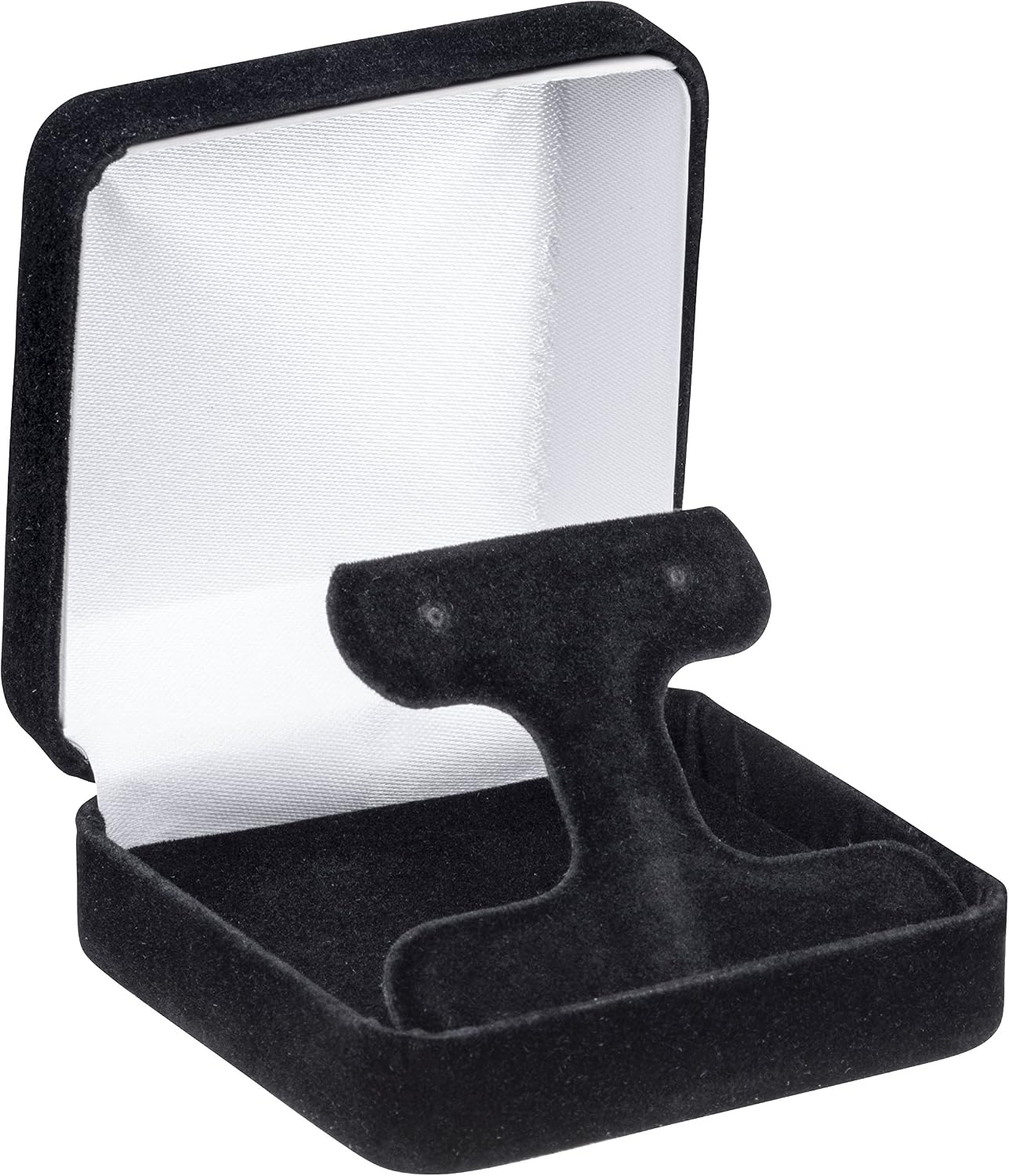Caja pendientes terciopelo estilo T para mujer y niña