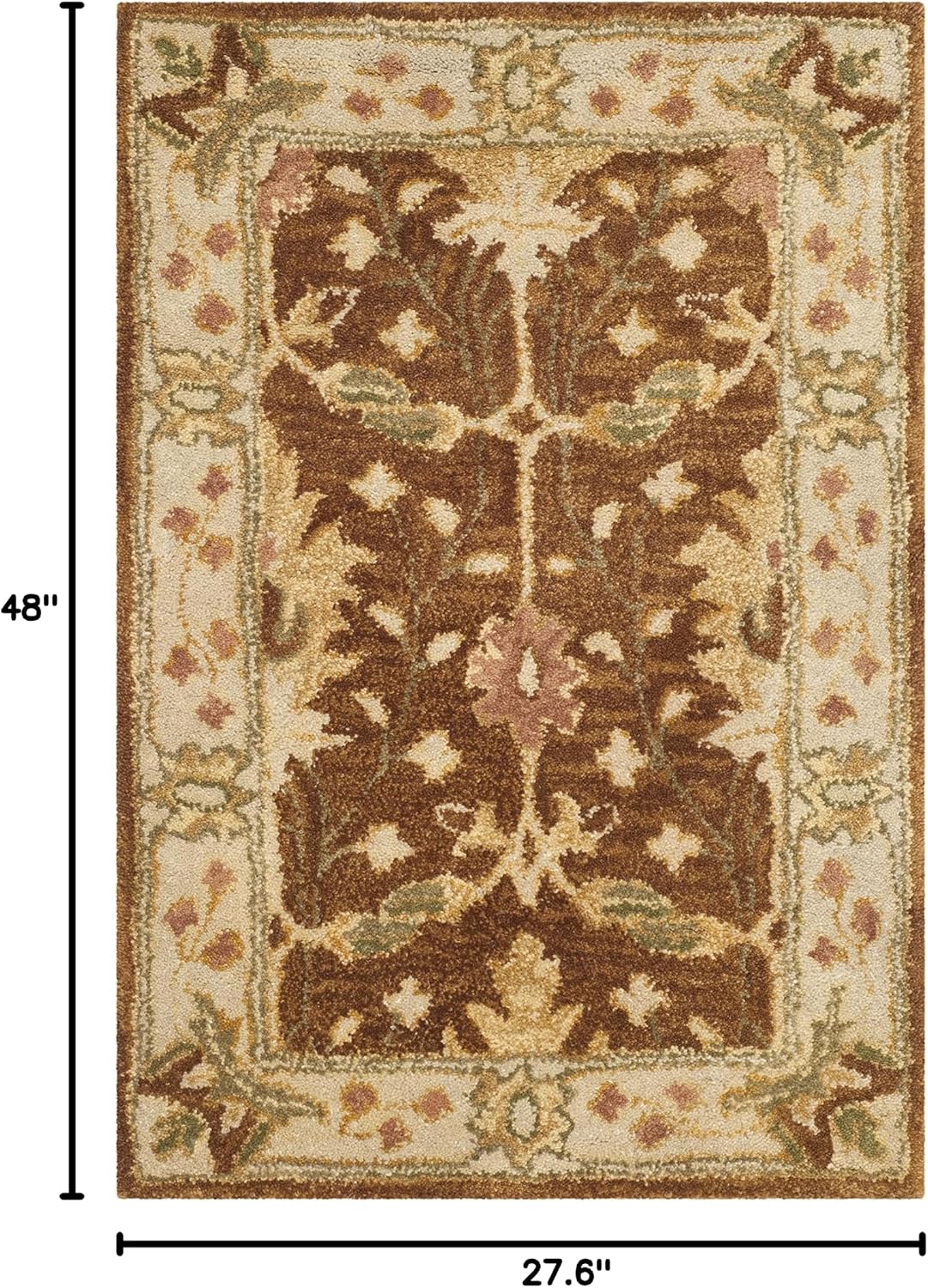 Alfombra lana oriental 2'3x4' gris/multi
