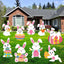 9 Letreros Pascua patio con estacas huevo