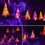 8 Sombreros Bruja Iluminados 16" Cadena Luces Halloween