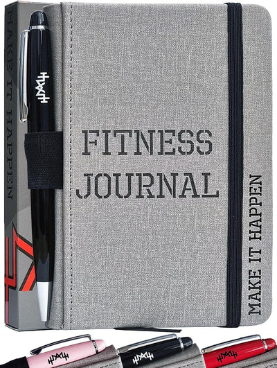 Diario A6 fitness con 93 entrenamientos y 15 objetivos