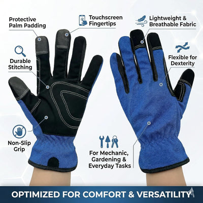 Guantes trabajo hombre mecánicos flexibles tactiles