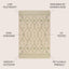 Tapete bohemio marroquí 5x8ft beige/verde para patio y