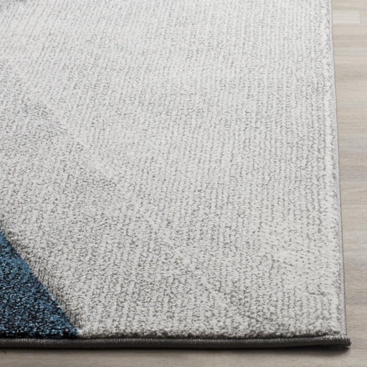 Alfombra pasillo 2'3"x6' gris y verde moderna no pelusa