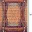 Alfombra rústica envejecida 7x10ft naranja/negro