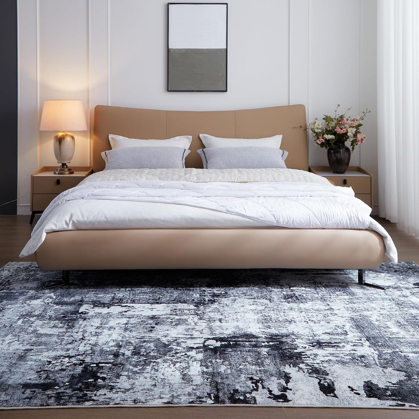 Alfombra área 5x7ft bohemio suave antiderrap