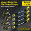 4 Correas Amarre Auto 2x96pulg 9900lb Trinquete Neumáticos