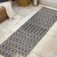 Alfombra Corredor Marroquí 2x8" Negro/Gris Texturizado