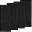 Toallas cocina algodón 15x25pulg absorbe calidad negra set 4