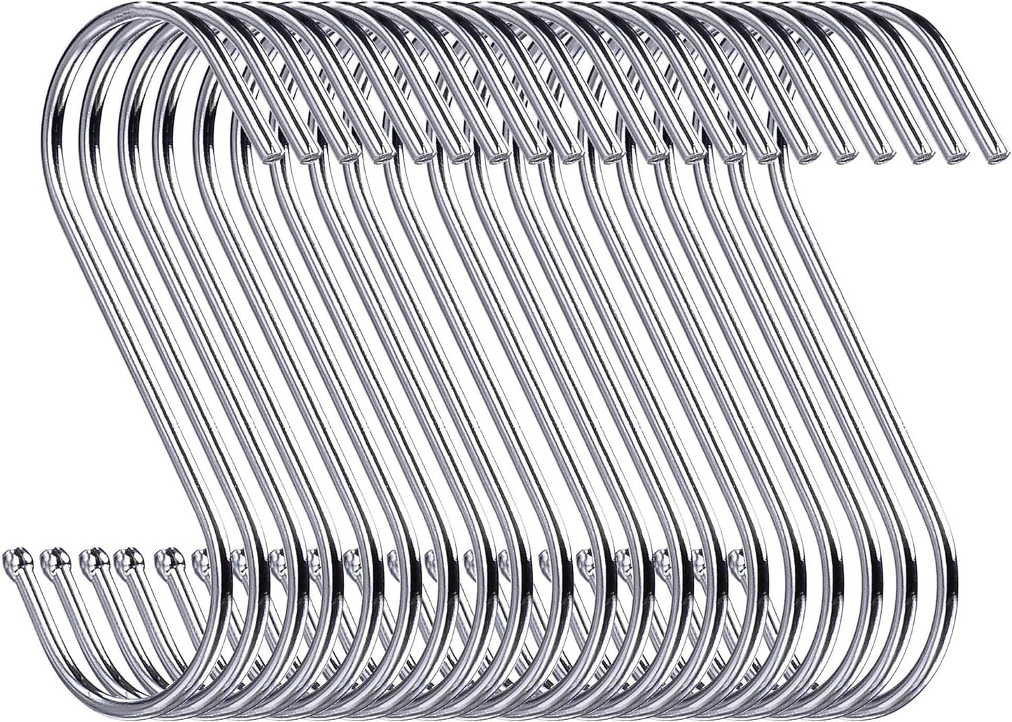 60 Ganchos S 3.5" para Plantas Exteriores Cocina Baño