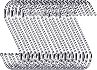 60 Ganchos S 3.5" para Plantas Exteriores Cocina Baño